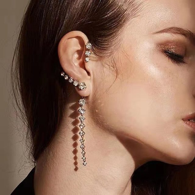 1PC New Fashion Gold Color Moon Star Clip Earrings Ear Cuff - Image 14