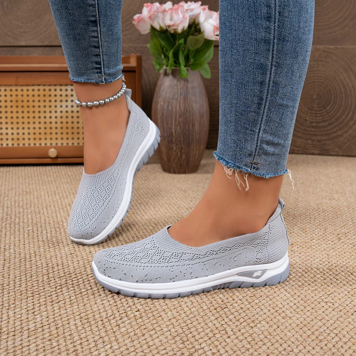 đ„Best Seller-Last Day Sale 60% OFFđ„Womenâs Comfort Knit Slip-On Walking Shoes - Image 5