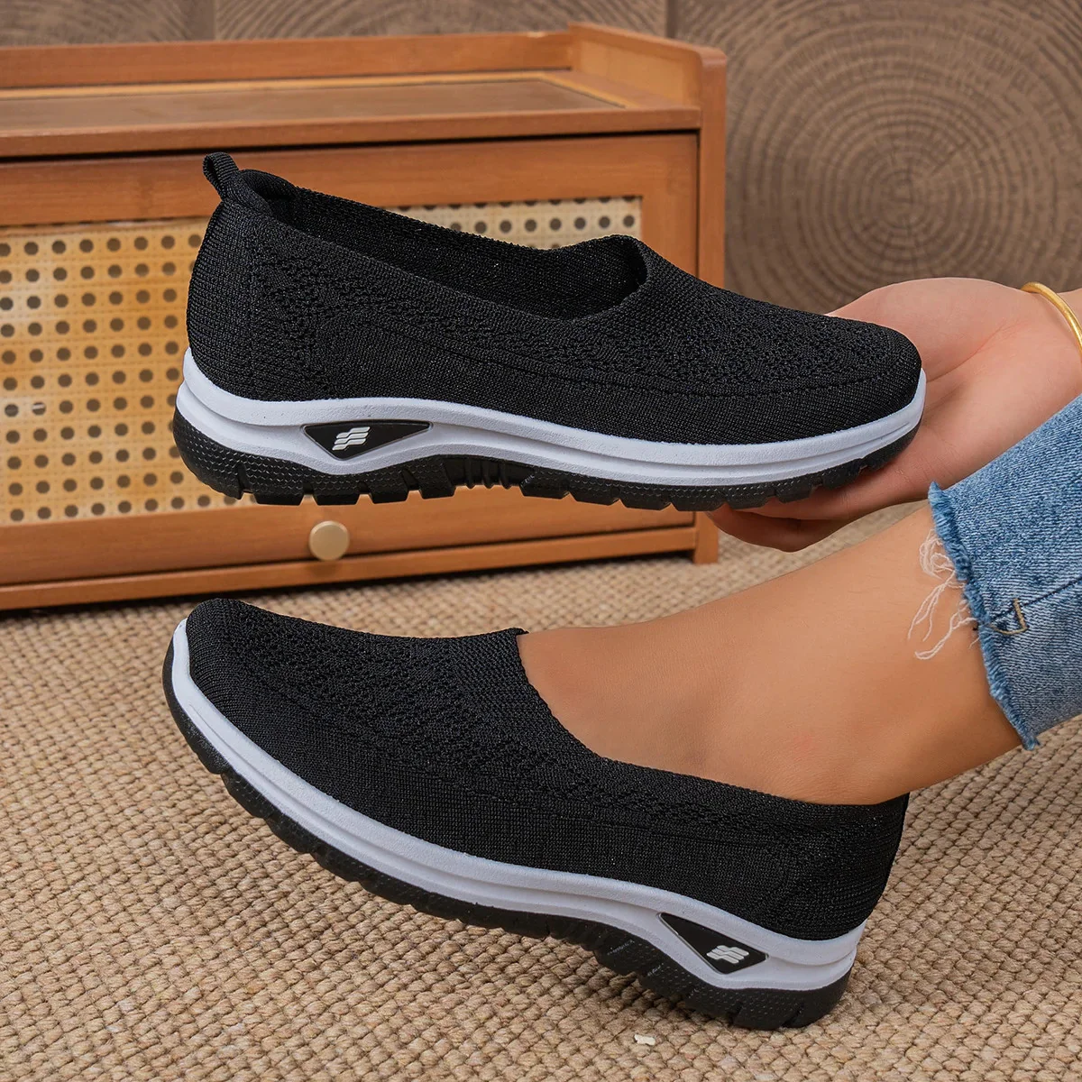 đ„Best Seller-Last Day Sale 60% OFFđ„Womenâs Comfort Knit Slip-On Walking Shoes - Image 6