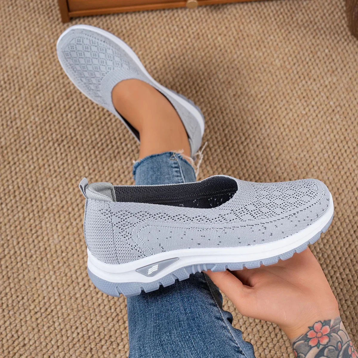 đ„Best Seller-Last Day Sale 60% OFFđ„Womenâs Comfort Knit Slip-On Walking Shoes - Image 7