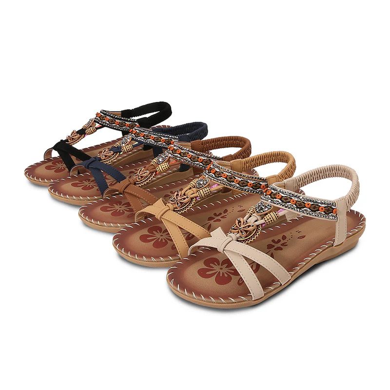 โญ๐ Summer Sale โญ Women's Fashion Bohemian Open-Toe Rhinestone Sandals