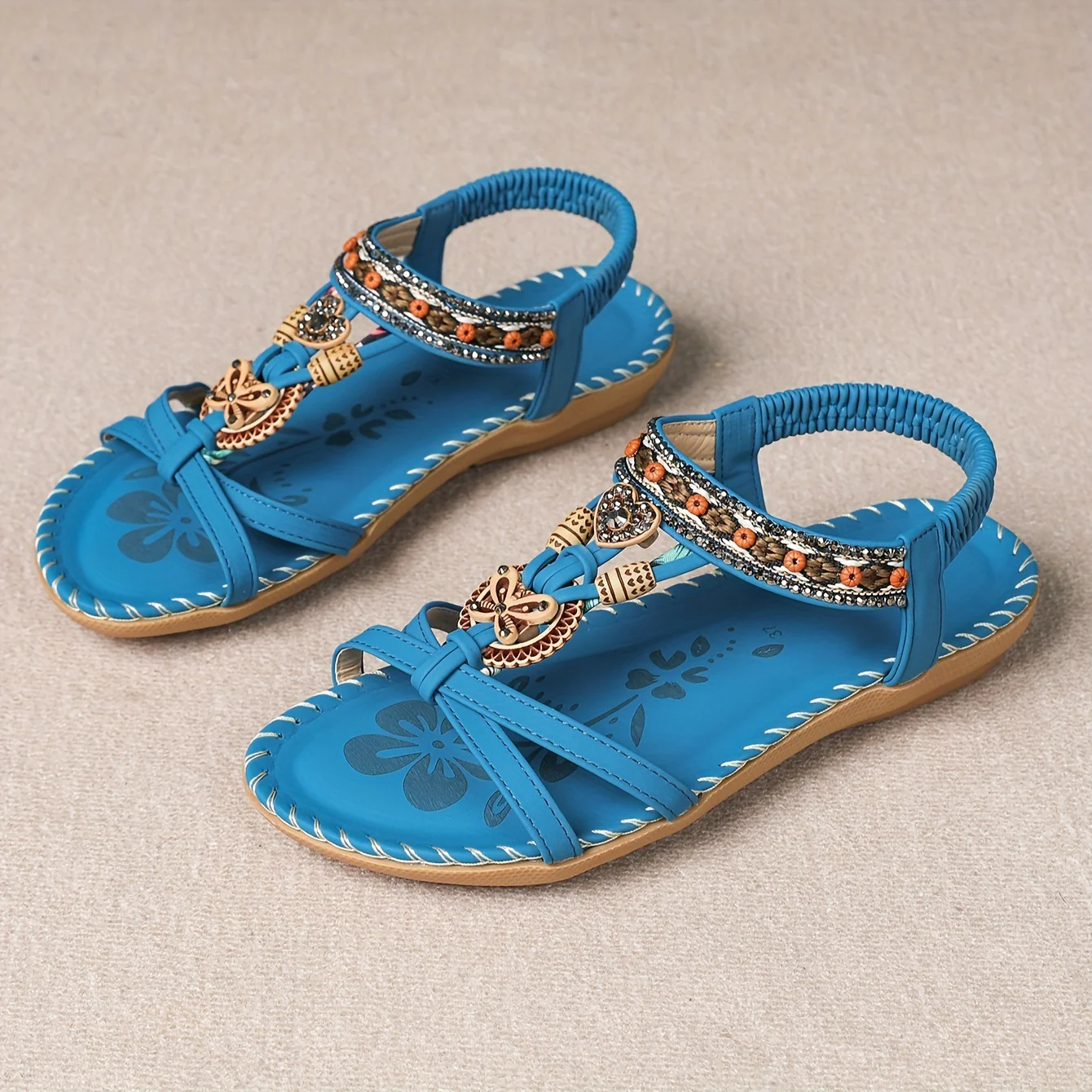 โญ๐ Summer Sale โญ Women's Fashion Bohemian Open-Toe Rhinestone Sandals - Image 12