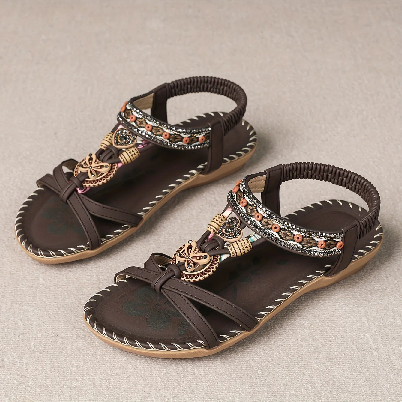 โญ๐ Summer Sale โญ Women's Fashion Bohemian Open-Toe Rhinestone Sandals - Image 13