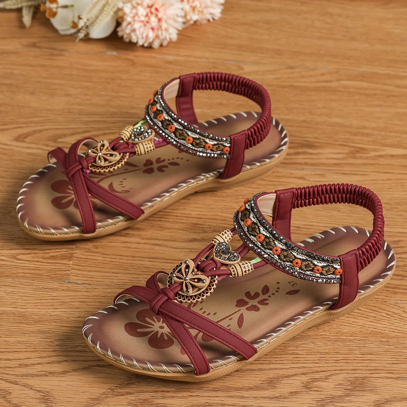 โญ๐ Summer Sale โญ Women's Fashion Bohemian Open-Toe Rhinestone Sandals - Image 14