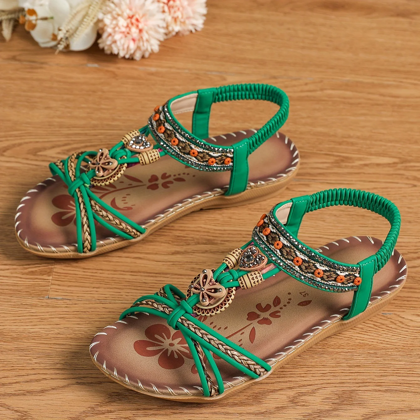 โญ๐ Summer Sale โญ Women's Fashion Bohemian Open-Toe Rhinestone Sandals - Image 15
