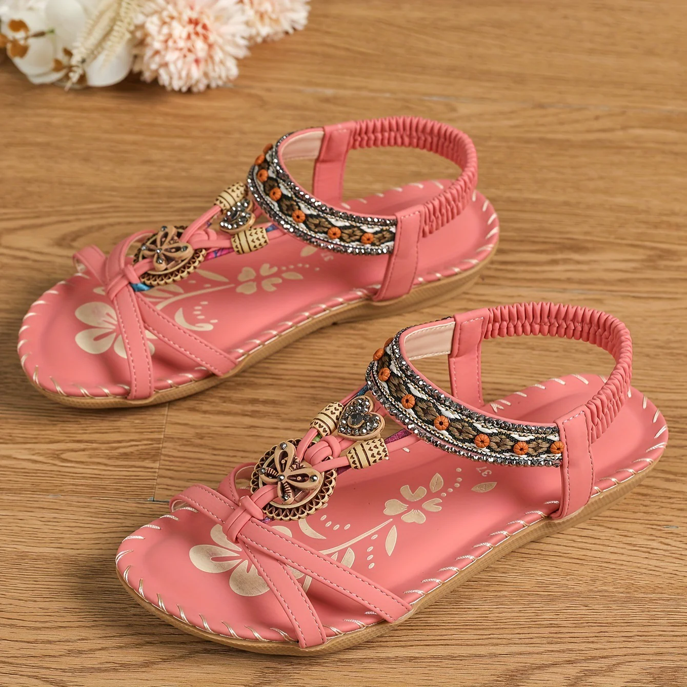 โญ๐ Summer Sale โญ Women's Fashion Bohemian Open-Toe Rhinestone Sandals - Image 8