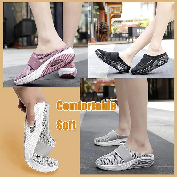 🔥Free shipping-BQODQO® Diabetic Air-Cushion Slip-On Walking Shoes, Orthopedic Diabetic Slippers, with Arch-Support for Women - Image 10
