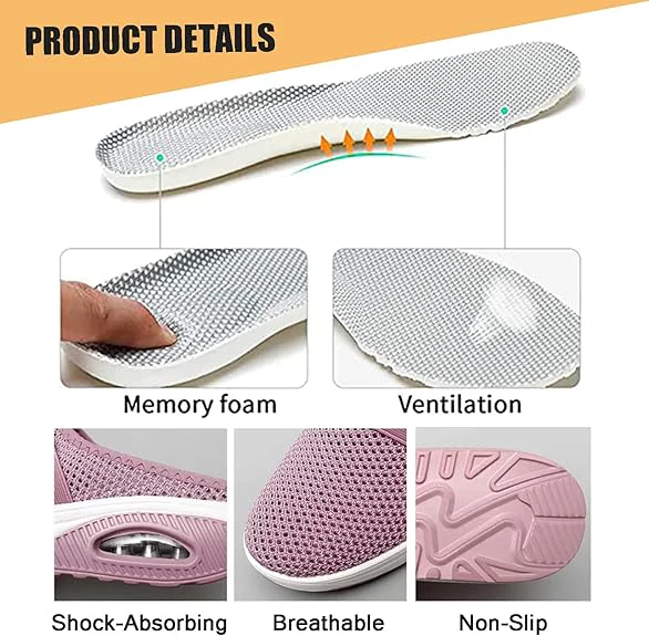 🔥Free shipping-BQODQO® Diabetic Air-Cushion Slip-On Walking Shoes, Orthopedic Diabetic Slippers, with Arch-Support for Women - Image 8