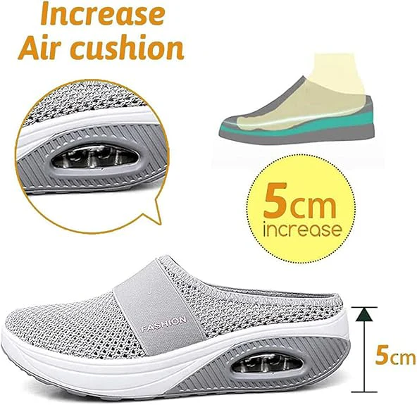 🔥Free shipping-BQODQO® Diabetic Air-Cushion Slip-On Walking Shoes, Orthopedic Diabetic Slippers, with Arch-Support for Women - Image 9