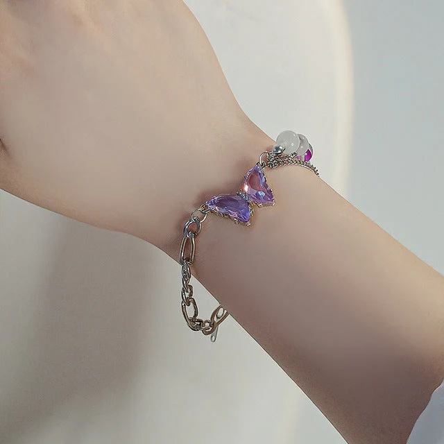 Japan Korea Star Moon Bracelet For Women Fashion Crystal Pearl Chain Jewelry - Image 13