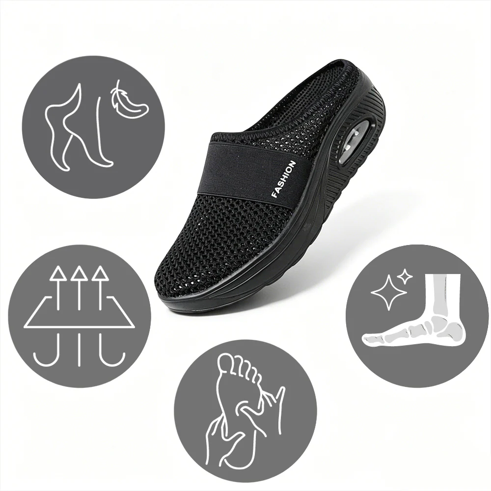NEW Diabetic Air-Cushion Slip-On Walking Shoes, Orthopedic Diabetic Slippers, with Arch-Support for Women - Image 3