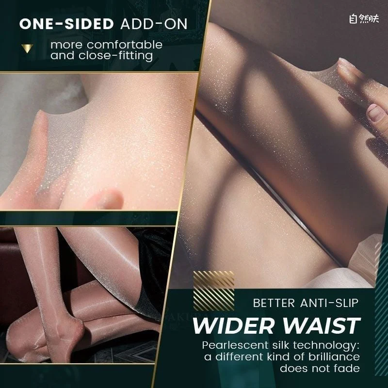 Pearlescent Silk Stockings Sexy Nylon Pantyhose - Image 2