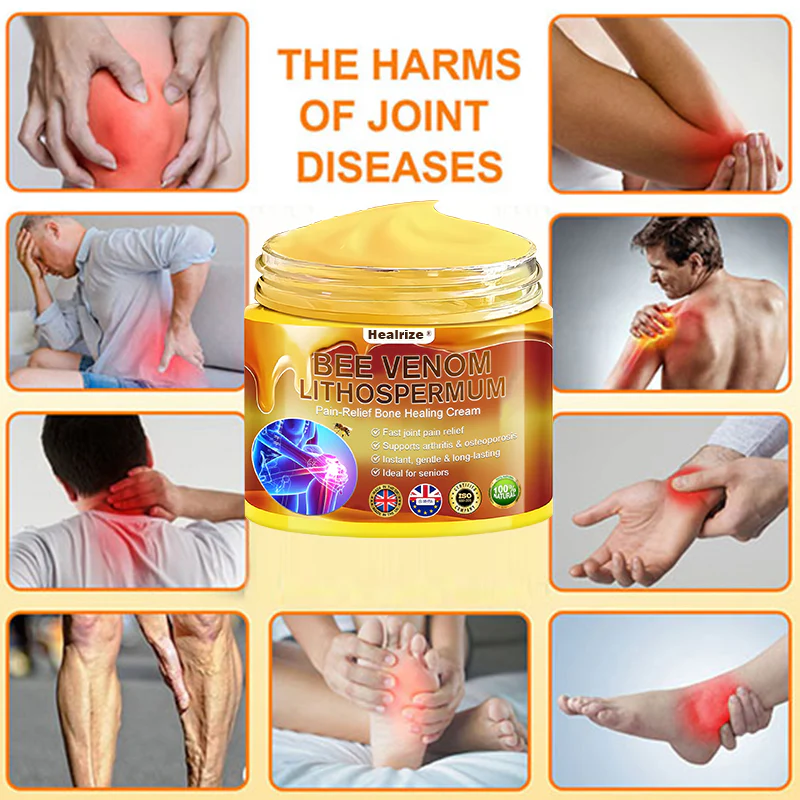 Official Only Store🇬🇧Healrize®🔥 BEE VENOM LITHOSPERMUM Pain-Relief Bone Healing Cream 👑👑(Specially for older adults) - Image 3