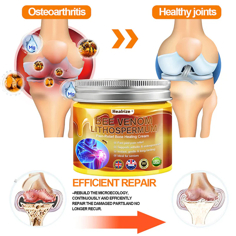 Official Only Store🇬🇧Healrize®🔥 BEE VENOM LITHOSPERMUM Pain-Relief Bone Healing Cream 👑👑(Specially for older adults) - Image 4