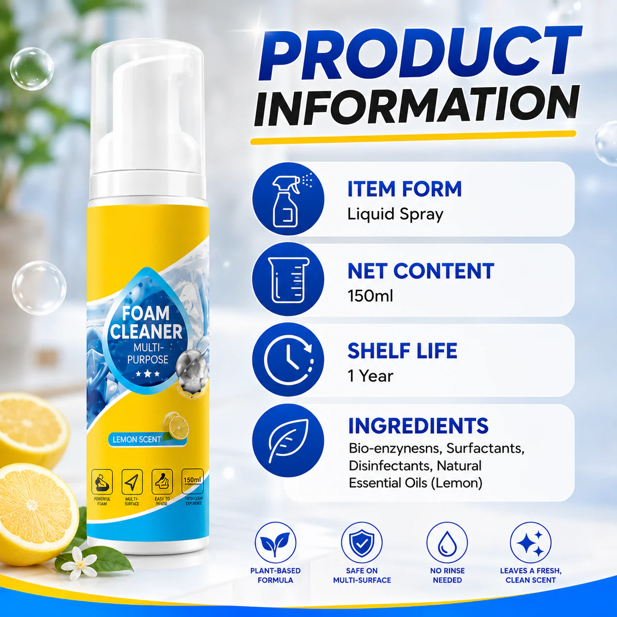 🔥Last Day 60% OFF - Foam No-Rinse Cleaner — Spray, Wipe & Done - Image 8