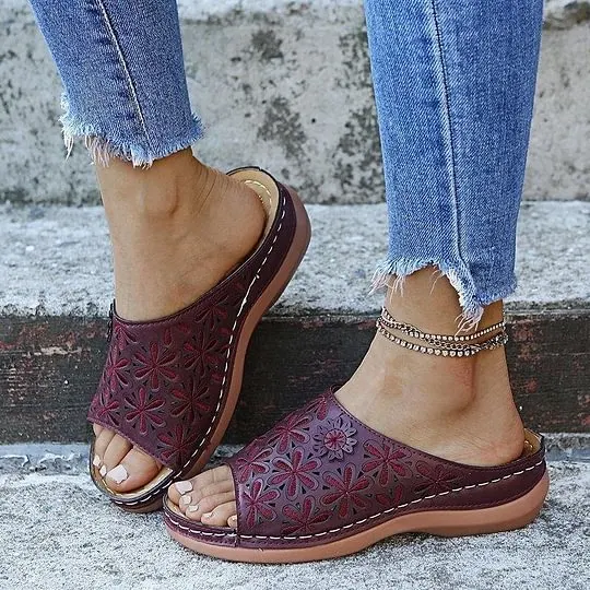 Last Day 49% OFF!!!|Women Leather Soft Footbed Sandals - Image 10