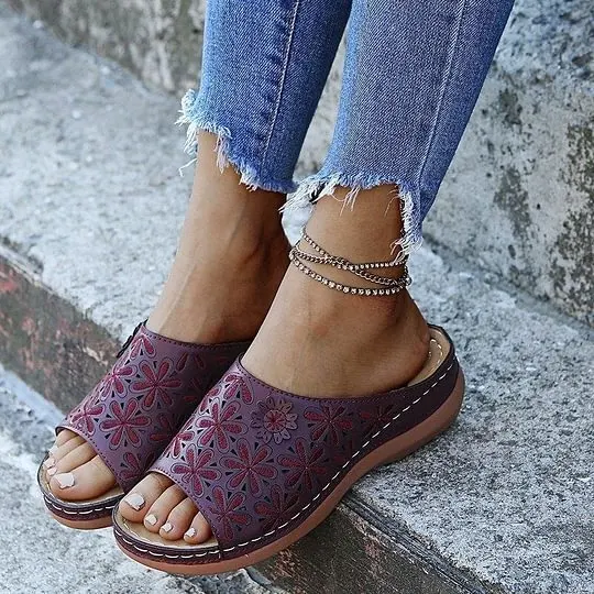 Last Day 49% OFF!!!|Women Leather Soft Footbed Sandals - Image 11
