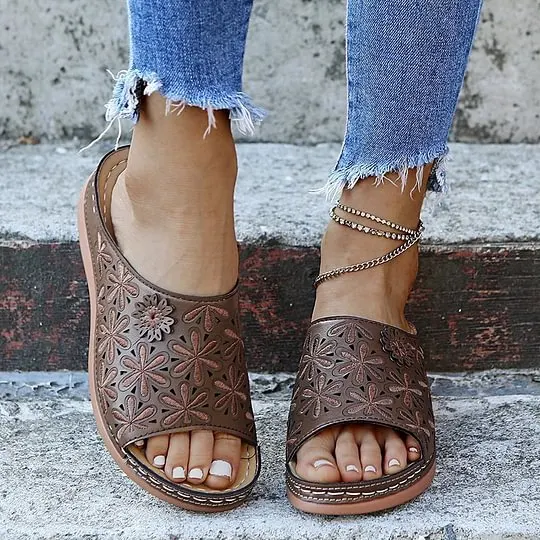 Last Day 49% OFF!!!|Women Leather Soft Footbed Sandals - Image 2