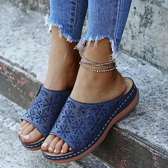 Last Day 49% OFF!!!|Women Leather Soft Footbed Sandals - Image 4