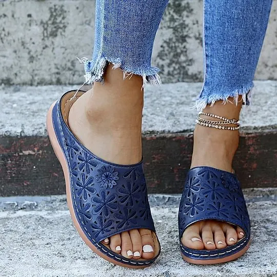 Last Day 49% OFF!!!|Women Leather Soft Footbed Sandals - Image 5