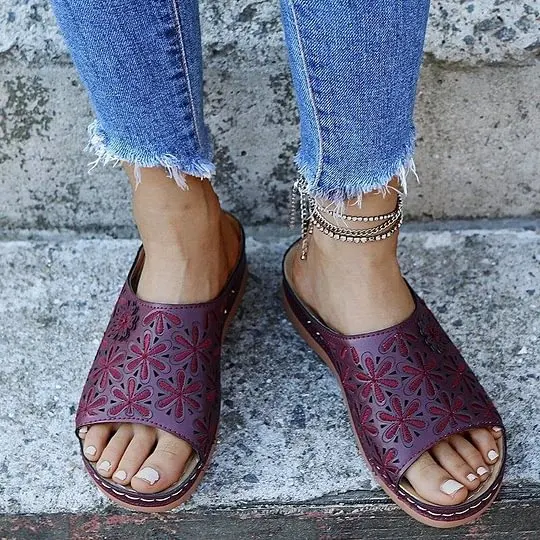 Last Day 49% OFF!!!|Women Leather Soft Footbed Sandals - Image 6
