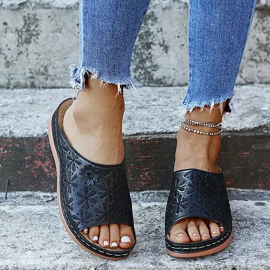 Last Day 49% OFF!!!|Women Leather Soft Footbed Sandals - Image 7