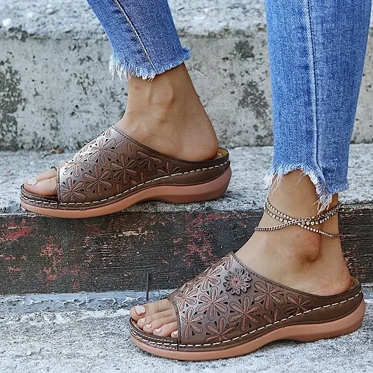 Last Day 49% OFF!!!|Women Leather Soft Footbed Sandals - Image 8
