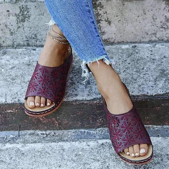Last Day 49% OFF!!!|Women Leather Soft Footbed Sandals - Image 9